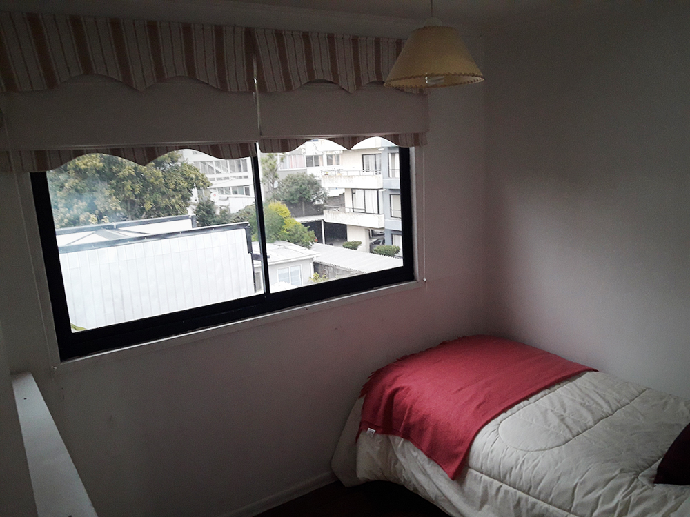 Interior y habitaciones de la residencial para estudiantes Casa Crisol en Concepción
