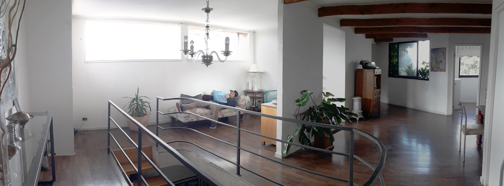 Interior y habitaciones de la residencial para estudiantes Casa Crisol en Concepción